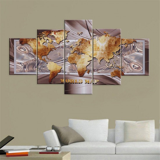 5 Panel Unframed World Map Canvas Print Paintings Home Bedroom Wall Art Decorations 5 Panel Unframed World Map Canvas Print Paintings Home Bedroom Wall Art Decorations