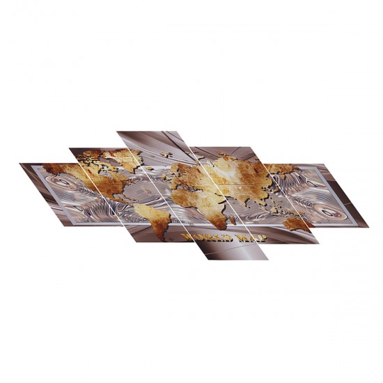5 Panel Unframed World Map Canvas Print Paintings Home Bedroom Wall Art Decorations 5 Panel Unframed World Map Canvas Print Paintings Home Bedroom Wall Art Decorations