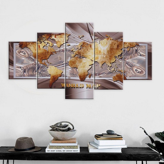5 Panel Unframed World Map Canvas Print Paintings Home Bedroom Wall Art Decorations 5 Panel Unframed World Map Canvas Print Paintings Home Bedroom Wall Art Decorations