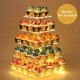 5 Tier Acrylic Clear Cupcake Display Stand Pastry Holder With LED String Light Wedding Decor Supplies 5 Tier Acrylic Clear Cupcake Display Stand Pastry Holder With LED String Light Wedding Decor Supplies