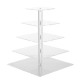 5 Tier Acrylic Clear Cupcake Display Stand Pastry Holder With LED String Light Wedding Decor Supplies