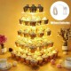 5 Tier Acrylic Clear Cupcake Display Stand Pastry Holder With LED String Light Wedding Decor Supplies