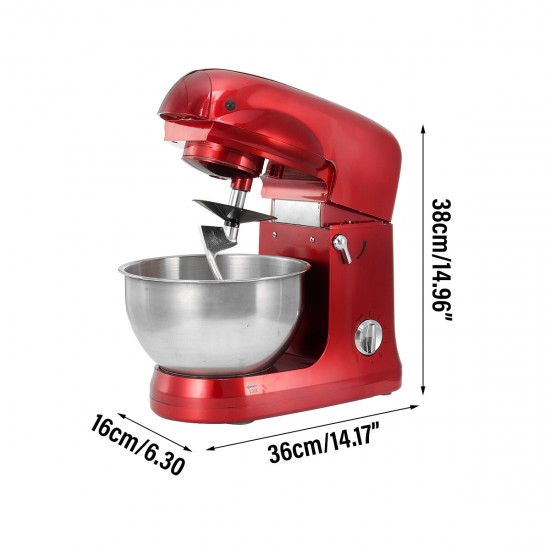 5.0L Stand Mixer Kitchen Bowl Blender Food Kneading Baking Cooking Machine 110V