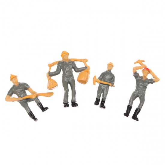 50Pcs 1:42 Scale Model Workers Figures Sandboxie Train Track Railroad People