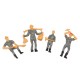 50Pcs 1:42 Scale Model Workers Figures Sandboxie Train Track Railroad People