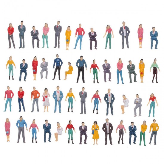 50Pcs 6 Sizes Painted Model People Figure Seated Passenger Kids Toys Gift 50Pcs 6 Sizes Painted Model People Figure Seated Passenger Kids Toys Gift