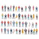 50Pcs 6 Sizes Painted Model People Figure Seated Passenger Kids Toys Gift 50Pcs 6 Sizes Painted Model People Figure Seated Passenger Kids Toys Gift