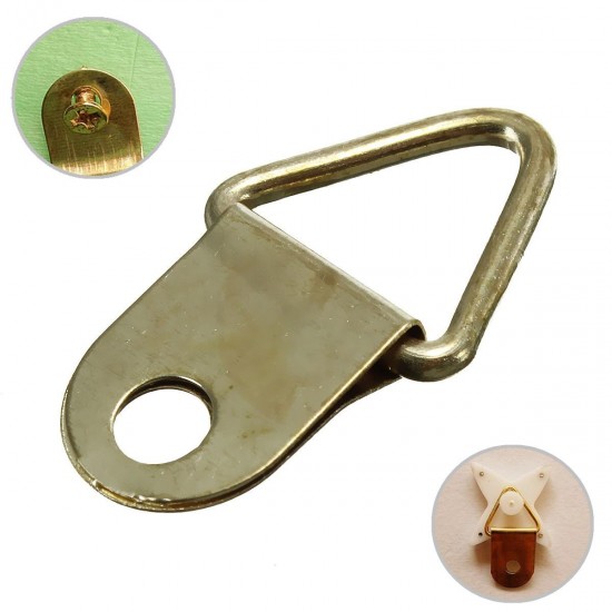 50Pcs Copper Triangle Photo Picture Frame Wall Mount Hook Hanger Ring 50Pcs Copper Triangle Photo Picture Frame Wall Mount Hook Hanger Ring