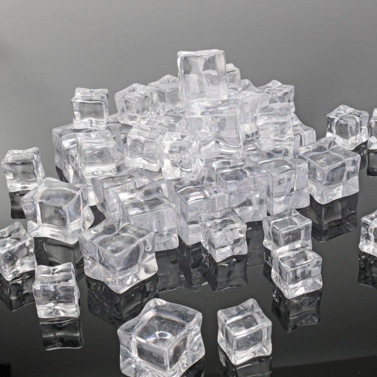 50Pcs Crystal Clear Artificial Acrylic Ice Cube Square Decor Photo Photography Props Decorations 50Pcs Crystal Clear Artificial Acrylic Ice Cube Square Decor Photo Photography Props Decorations