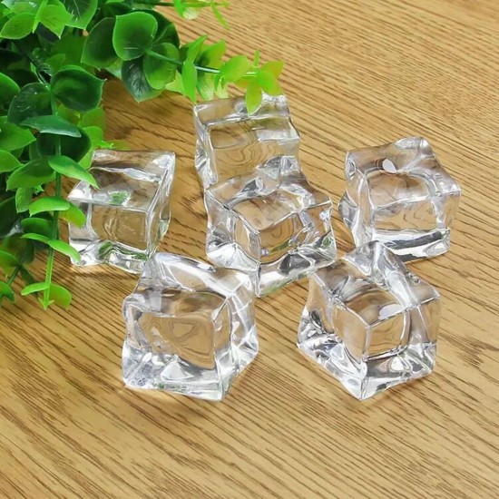 50Pcs Crystal Clear Artificial Acrylic Ice Cube Square Decor Photo Photography Props Decorations 50Pcs Crystal Clear Artificial Acrylic Ice Cube Square Decor Photo Photography Props Decorations