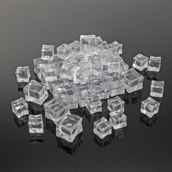 50Pcs Crystal Clear Artificial Acrylic Ice Cube Square Decor Photo Photography Props Decorations 50Pcs Crystal Clear Artificial Acrylic Ice Cube Square Decor Photo Photography Props Decorations