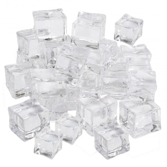 50Pcs Crystal Clear Artificial Acrylic Ice Cube Square Decor Photo Photography Props Decorations 50Pcs Crystal Clear Artificial Acrylic Ice Cube Square Decor Photo Photography Props Decorations