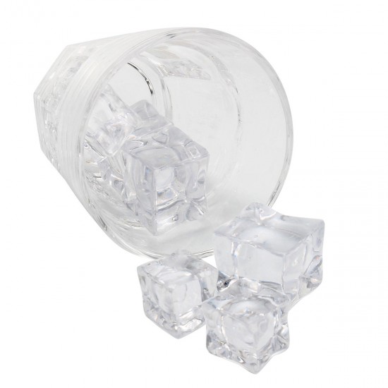 50Pcs Crystal Clear Artificial Acrylic Ice Cube Square Decor Photo Photography Props Decorations 50Pcs Crystal Clear Artificial Acrylic Ice Cube Square Decor Photo Photography Props Decorations