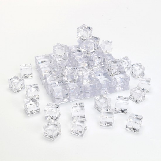 50Pcs Crystal Clear Artificial Acrylic Ice Cube Square Decor Photo Photography Props Decorations 50Pcs Crystal Clear Artificial Acrylic Ice Cube Square Decor Photo Photography Props Decorations