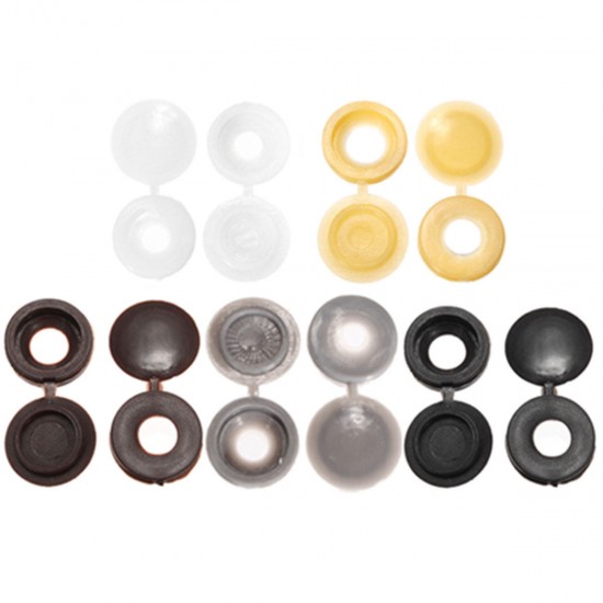 50Pcs Hinge Plastic Screw Covers Caps 6mm Hole Screw Protector Decor 5 Colors