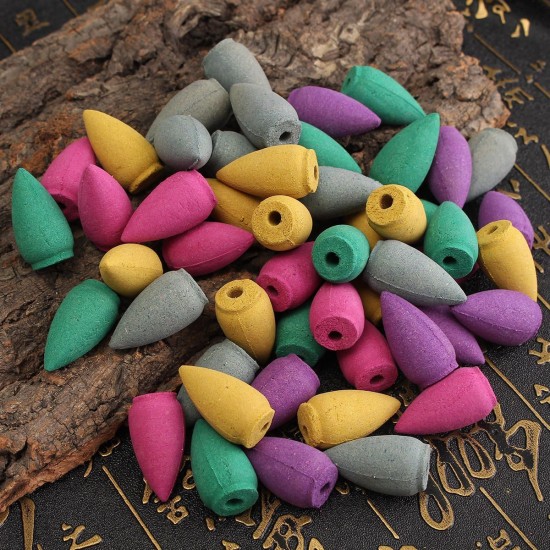 50Pcs/Bag Backflow Incense Cones Sandalwood Jasmine Lily Lavender Mixed Fragrance Burner Censer Cone 50Pcs/Bag Backflow Incense Cones Sandalwood Jasmine Lily Lavender Mixed Fragrance Burner Censer Cone