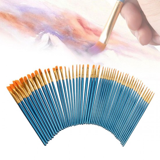 50Pcs/Set Artist Painting Brush Set Watercolor Acrylic Oil Kids School Art Craft Kit