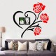 50x50/80x80cm 3D Roses Acrylic Wall Sticker Vinyl Art Decor Living Room Home Decal