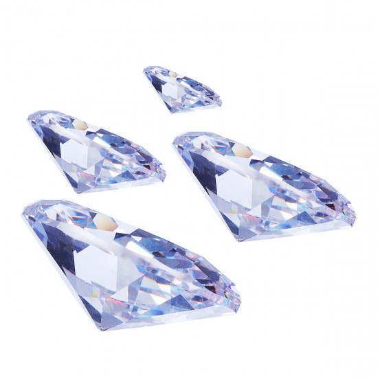 5/10/12/15/20mm Round D White VVS Simulated Hearts & Arrow Lab-Created Diamond Gemstones Decorations