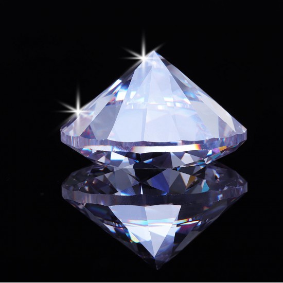 5/10/12/15/20mm Round D White VVS Simulated Hearts & Arrow Lab-Created Diamond Gemstones Decorations