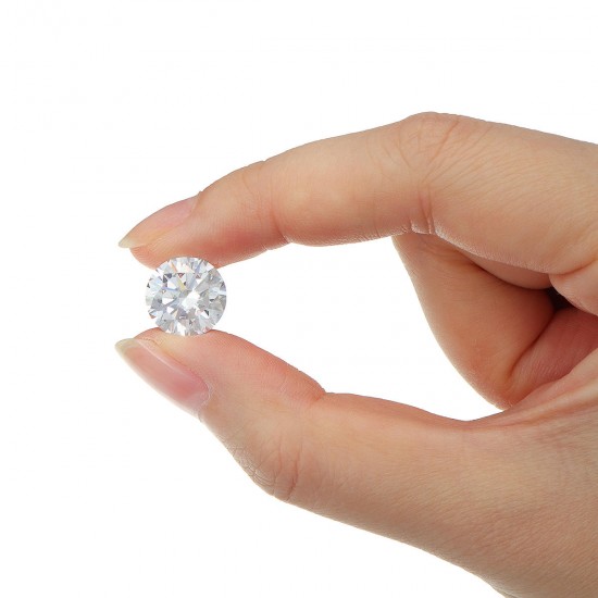 5/10/12/15/20mm Round D White VVS Simulated Hearts & Arrow Lab-Created Diamond Gemstones Decorations