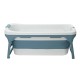 55x23.6x22.6 Inch Folding Bathtub Portable Bathroom Capacity Soaking Tub Temperature Sensing SPA Massage Baby Adult