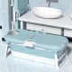 59 Inch Large Thickened Folding Bathtub Temperature Sensing Bath Barrel Adult Basin Kid Steaming Tub