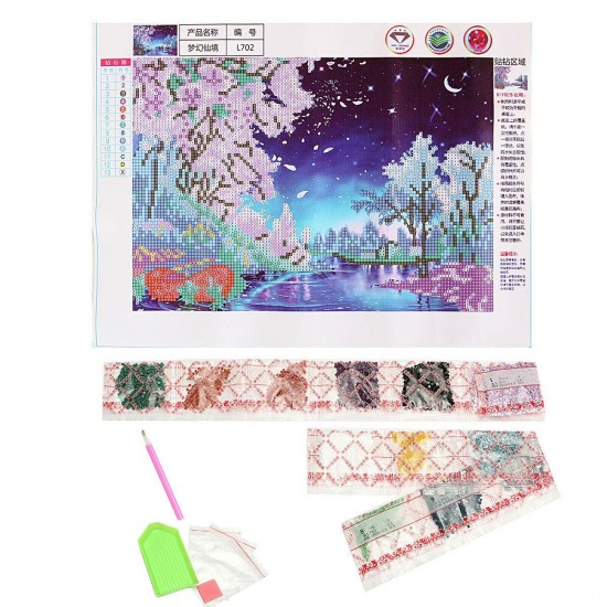 5D DIY Diamond RhinPaintings Cross Stitch Embroidery Dreamy Tool Kit Decor 5D DIY Diamond RhinPaintings Cross Stitch Embroidery Dreamy Tool Kit Decor