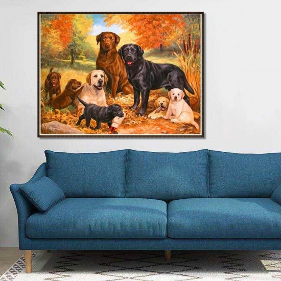 5D Diamond Paintings Dogs Embroidery Cross Stitch Pictures Arts Craft Tool Kit Decor