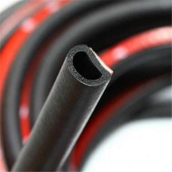 5M Small D Shape Car Truck Motor Door Hollow Rubber Seal Weather Strip 10x7.5mm