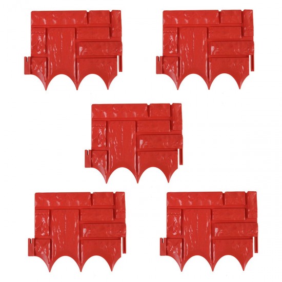 5PCS Plastic Garden Fence Panels Garden Fencing Lawn Edging Plant Border Fence 5PCS Plastic Garden Fence Panels Garden Fencing Lawn Edging Plant Border Fence