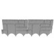 5PCS Plastic Garden Fence Panels Garden Fencing Lawn Edging Plant Border Fence