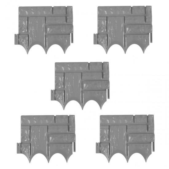 5PCS Plastic Garden Fence Panels Garden Fencing Lawn Edging Plant Border Fence 5PCS Plastic Garden Fence Panels Garden Fencing Lawn Edging Plant Border Fence