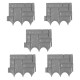 5PCS Plastic Garden Fence Panels Garden Fencing Lawn Edging Plant Border Fence 5PCS Plastic Garden Fence Panels Garden Fencing Lawn Edging Plant Border Fence