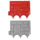 5PCS Plastic Garden Fence Panels Garden Fencing Lawn Edging Plant Border Fence