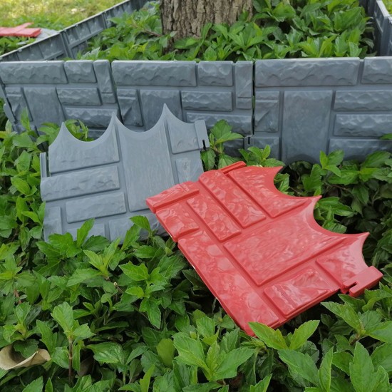 5PCS Plastic Garden Fence Panels Garden Fencing Lawn Edging Plant Border Fence