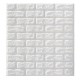 5Pcs 3D Waterproof Tile Brick Wall Sticker Self-adhesive White Foam Panel 70x77cm