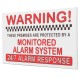 5Pcs Alarm System Monitored Warning Security External Sign Stickers PVC Waterproof