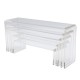 5Pcs Clear Acrylic Perspex Sturdy Jewelry Cupcake Dessert Display Riser Stand Showcase Decorations