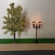 5Pcs Model Railway Train Lamp Post Street Light 1:100 HO Scale LED Scenery