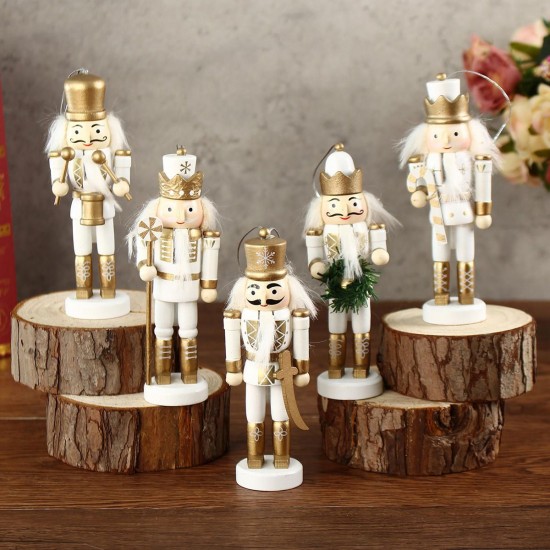 5Pcs Wooden Nutcracker Soldier Handcraft Puppet Doll Toy Ornament Christmas Gift Home Room Decorations 5Pcs Wooden Nutcracker Soldier Handcraft Puppet Doll Toy Ornament Christmas Gift Home Room Decorations