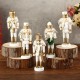 5Pcs Wooden Nutcracker Soldier Handcraft Puppet Doll Toy Ornament Christmas Gift Home Room Decorations 5Pcs Wooden Nutcracker Soldier Handcraft Puppet Doll Toy Ornament Christmas Gift Home Room Decorations