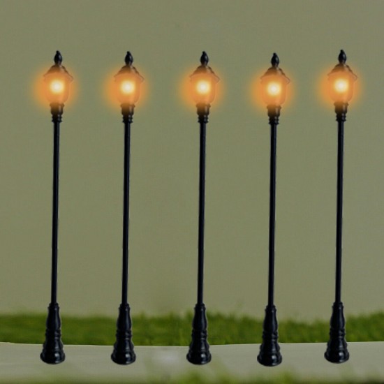 5Pcs/Set 1:100 HO Scale LED Model Post Street Garden Light Railway Train Lamps 5Pcs/Set 1:100 HO Scale LED Model Post Street Garden Light Railway Train Lamps