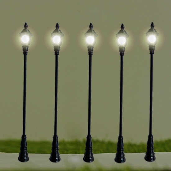 5Pcs/Set 1:100 HO Scale LED Model Post Street Garden Light Railway Train Lamps 5Pcs/Set 1:100 HO Scale LED Model Post Street Garden Light Railway Train Lamps