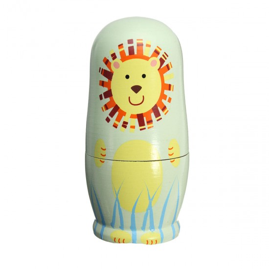 5Pcs/Set Matryoshka Animal Wooden Russian Doll Nesting Dolls Christmas Kids Gift Decorations 5Pcs/Set Matryoshka Animal Wooden Russian Doll Nesting Dolls Christmas Kids Gift Decorations
