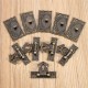 5Sets Bronze Wooden Lock Box Suitcase Toggle Latch Buckles Tone 5.1cm x2.9cm