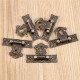 5Sets Bronze Wooden Lock Box Suitcase Toggle Latch Buckles Tone 5.1cm x2.9cm