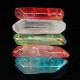 5pcs 35-38mm Titanium Rainbow Natural Quartz Crystals Pendant Bead Healing Point