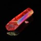 5pcs 35-38mm Titanium Rainbow Natural Quartz Crystals Pendant Bead Healing Point