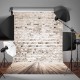 5x7FT Retro White Grey Brick Wall Wood Photography Background Valentine Backdrop Decorations 5x7FT Retro White Grey Brick Wall Wood Photography Background Valentine Backdrop Decorations